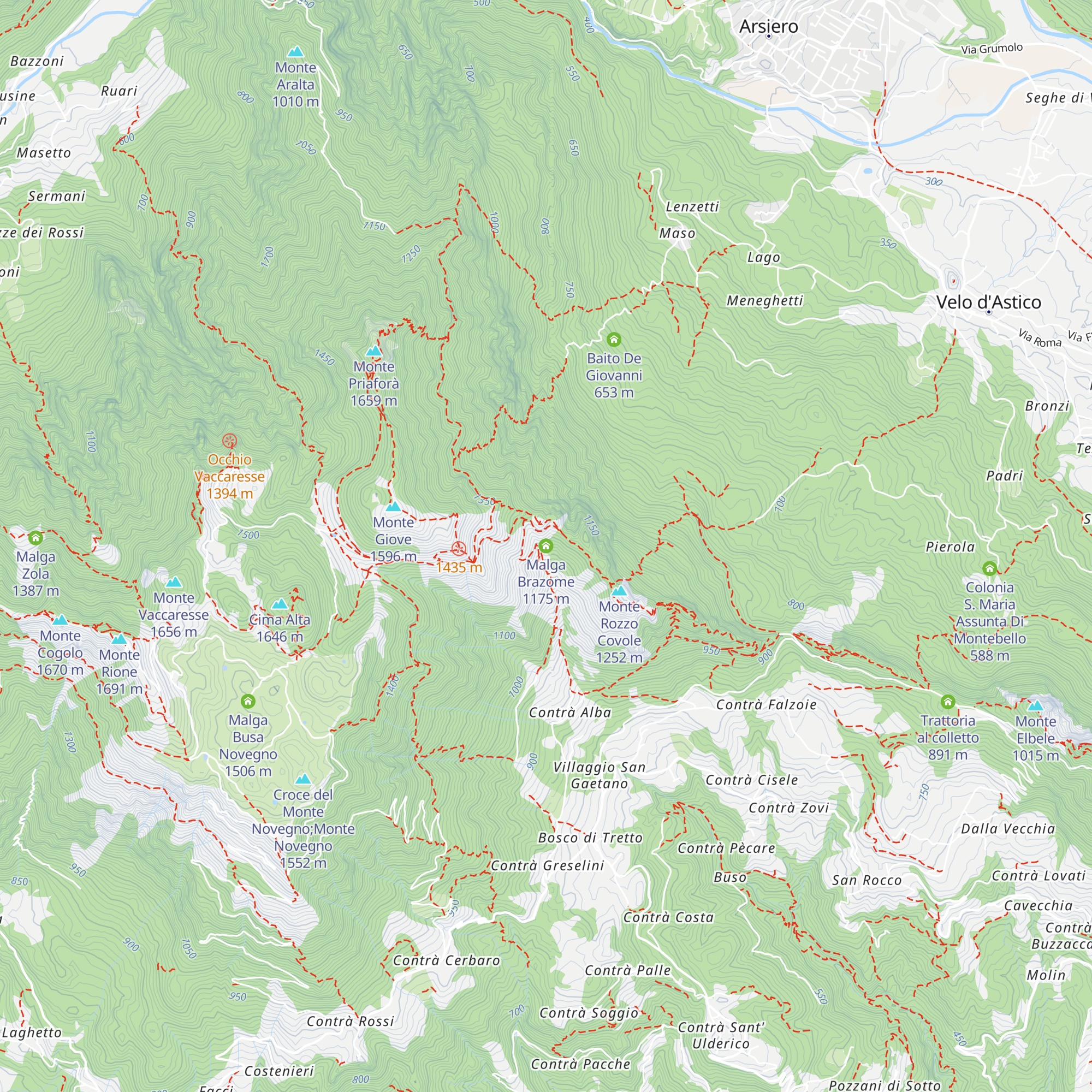 Malga Brazome map