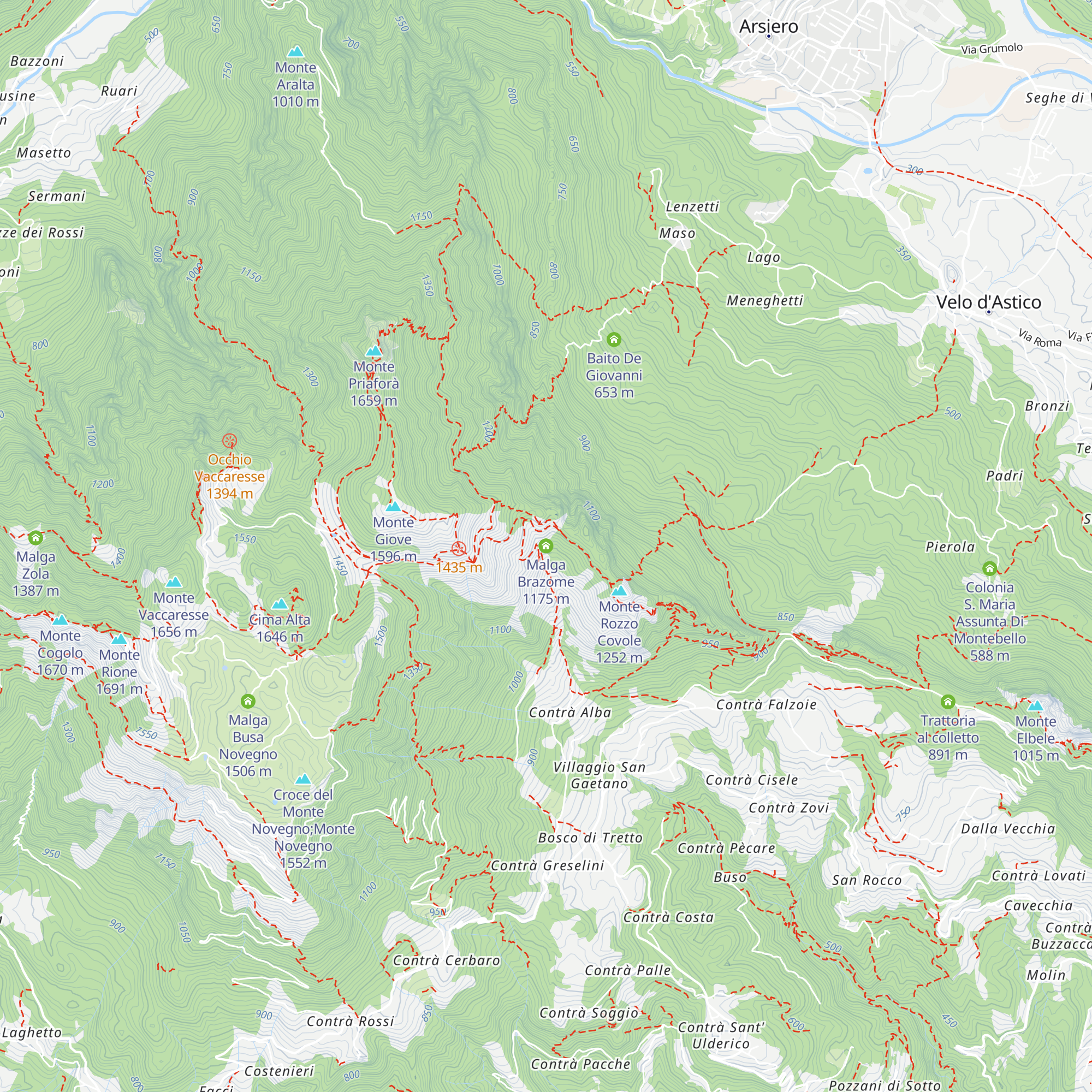 Malga Brazome map