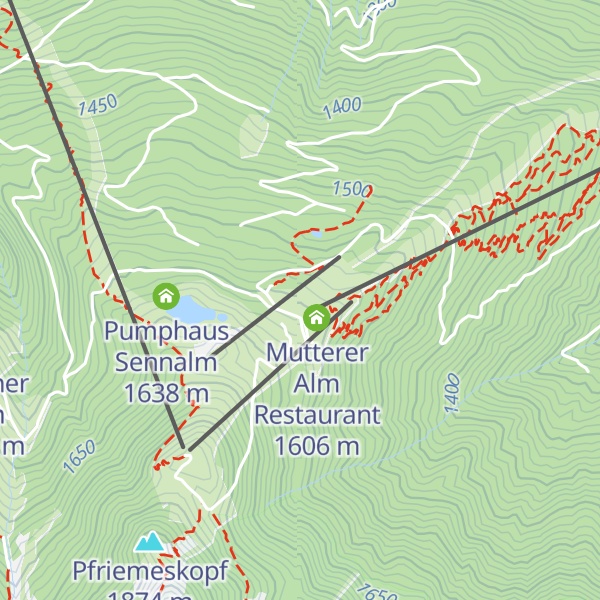Map of Mutterer Alm