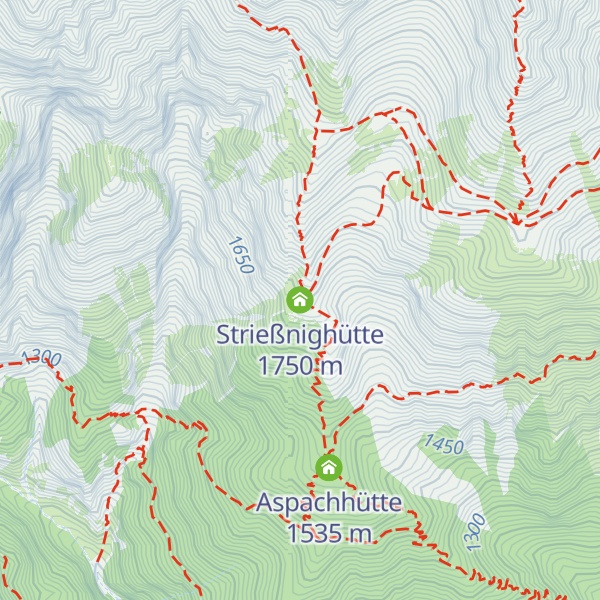 Map of Strießnighütte