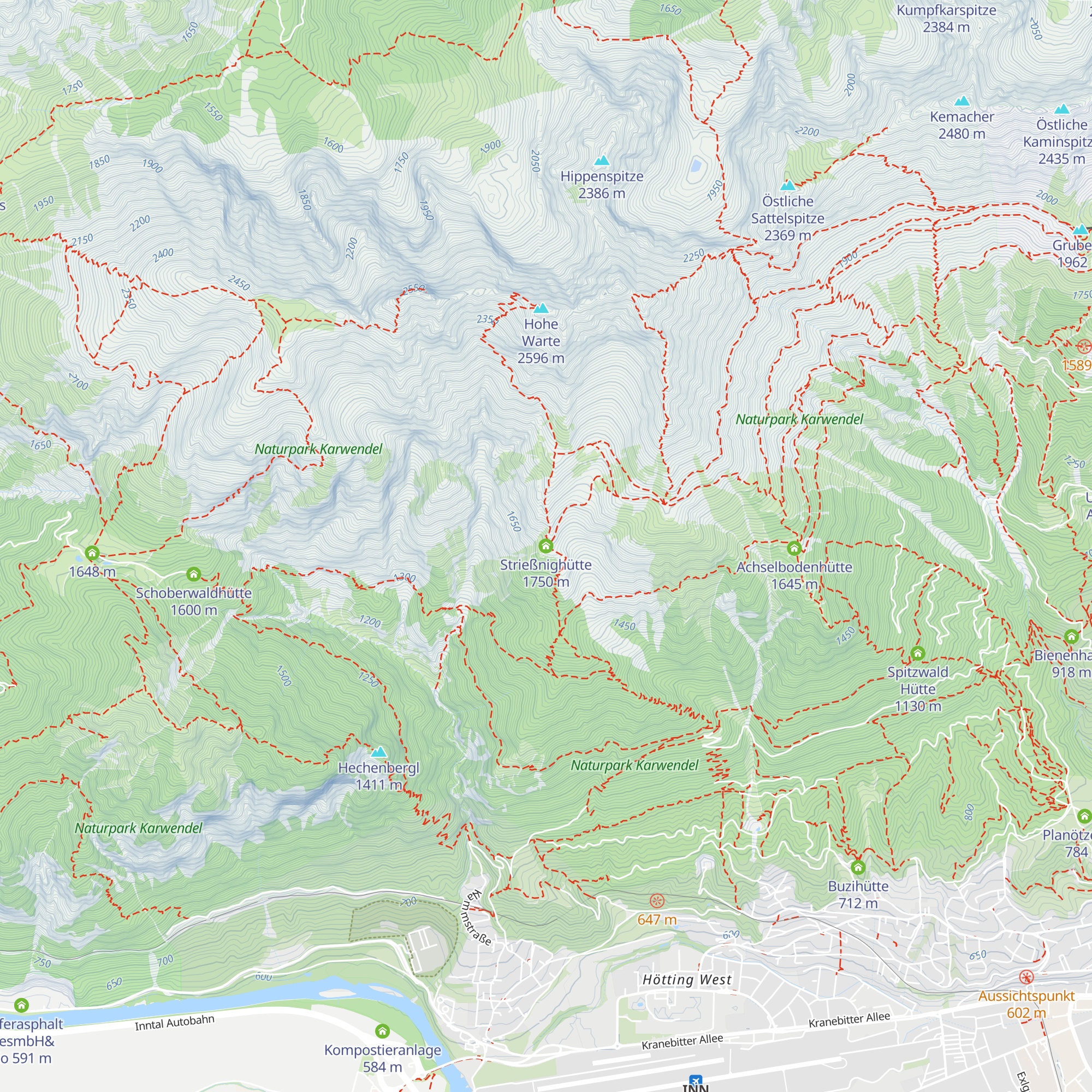 Strießnighütte map