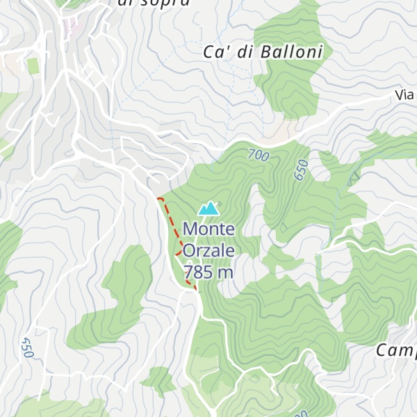 Map of Monte Orzale