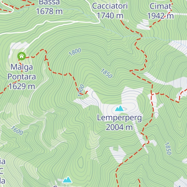 Map of Cima Pontara