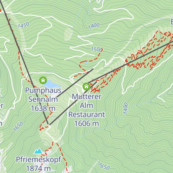 Map of Mutterer Alm Restaurant