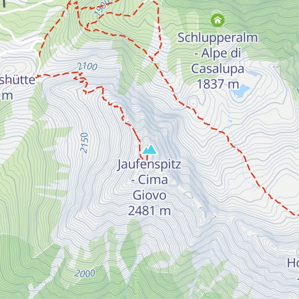 Map of Jaufenspitz - Cima Giovo