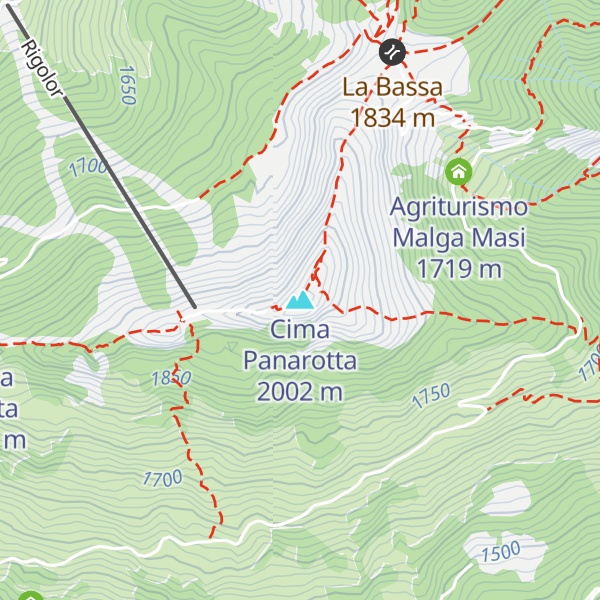Map of Cima Panarotta