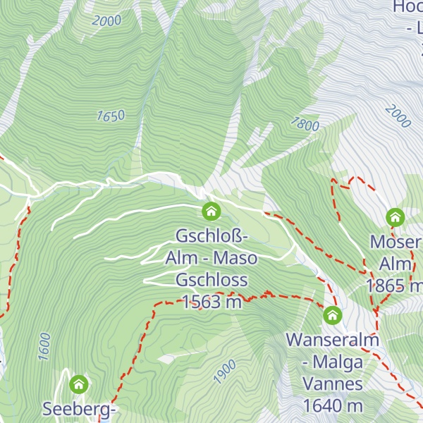Map of Gschloß-Alm - Maso Gschloss