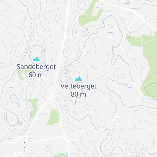 Map of Vetteberget