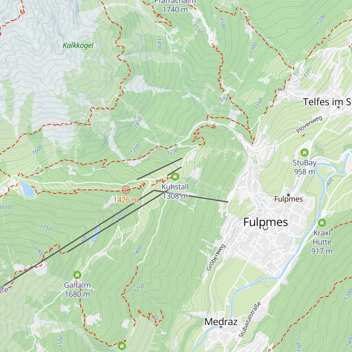 Fronebenalm map