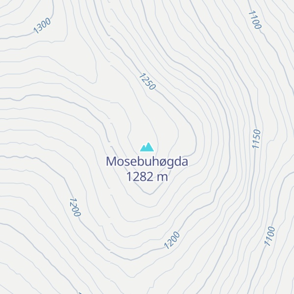 Map of Mosebuhøgda