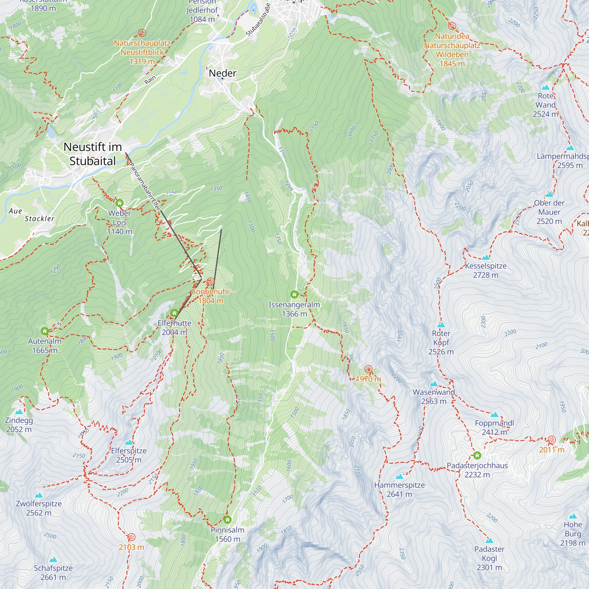 Issenangeralm map