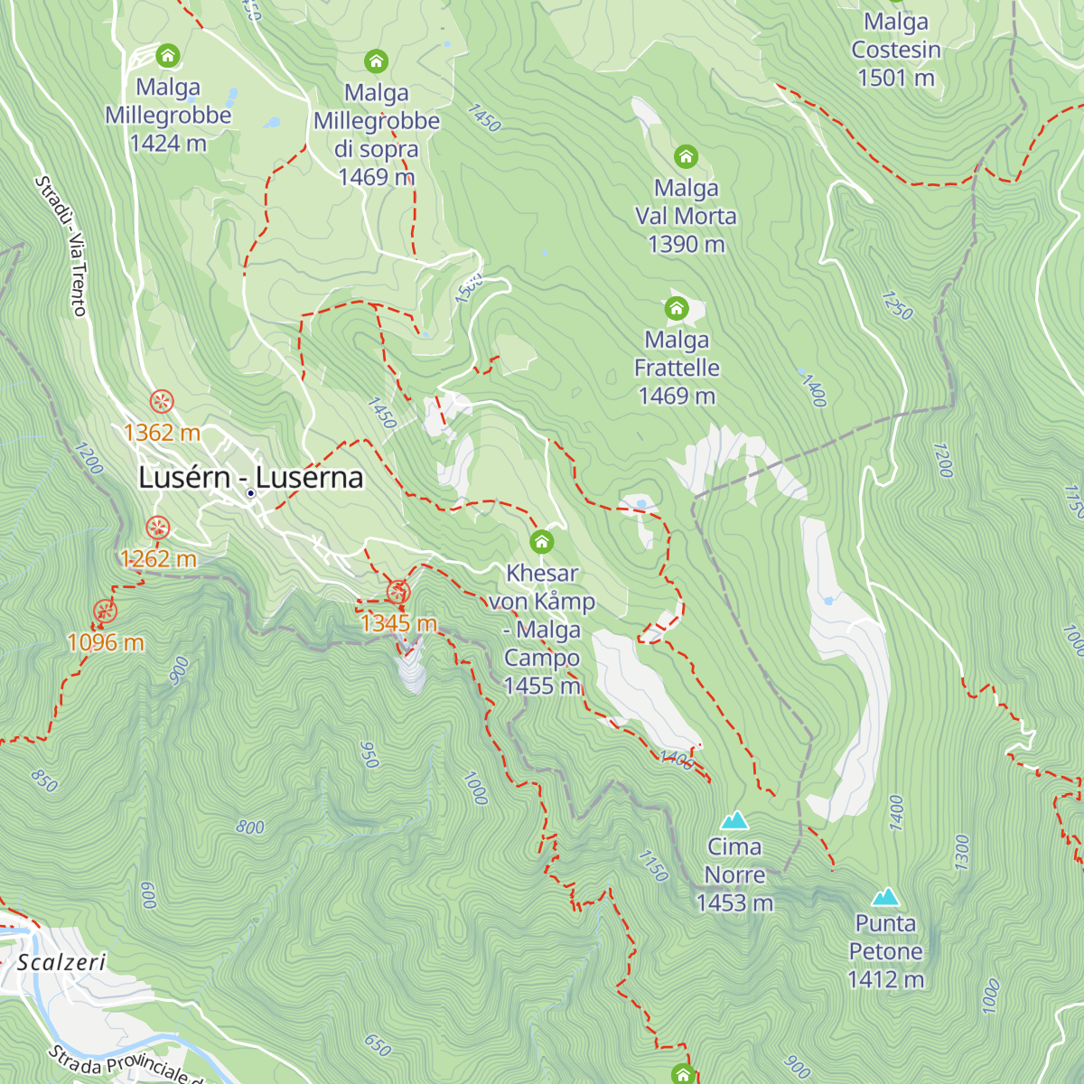 Khesar von Kåmp - Malga Campo map