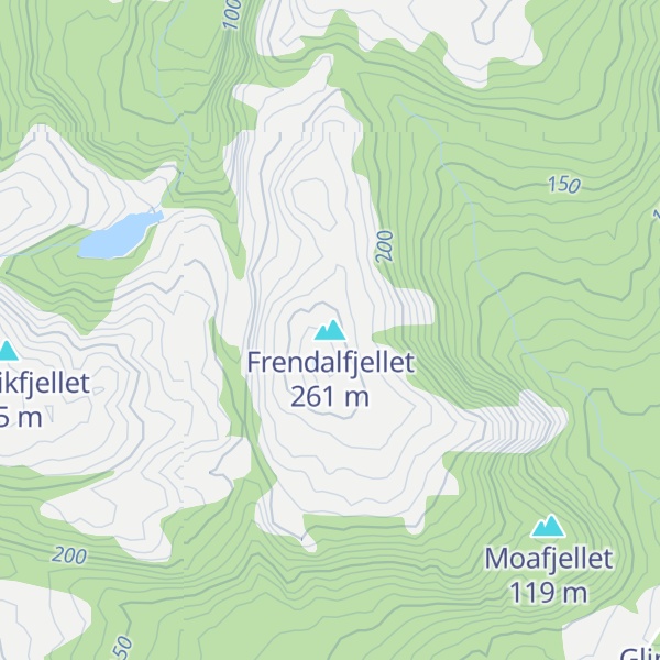 Map of Frendalfjellet