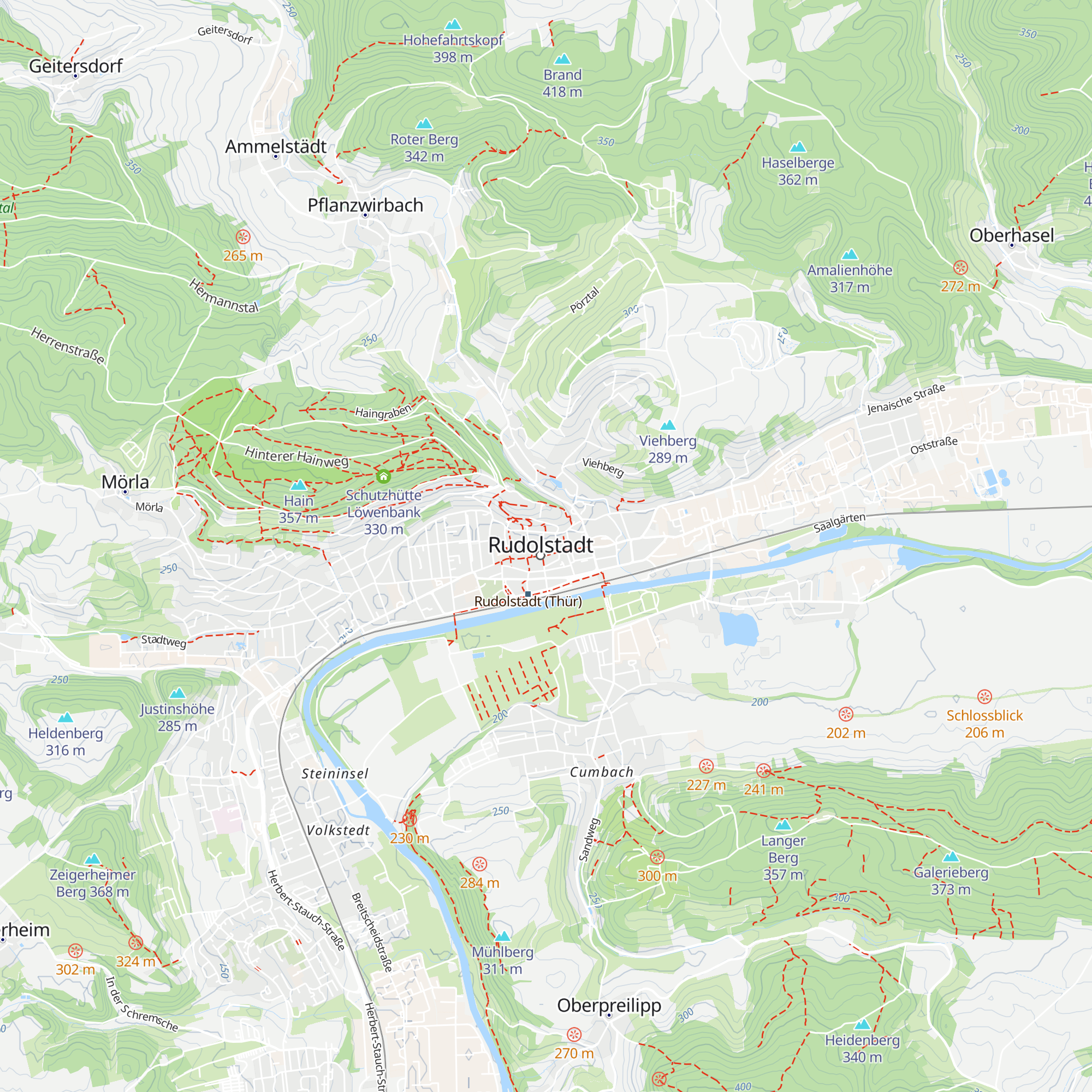 Tourist-Information Rudolstadt map