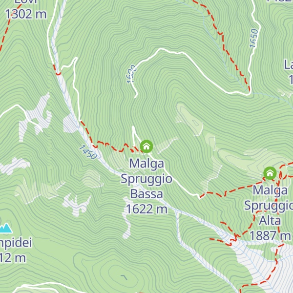 Map of Malga Spruggio Bassa
