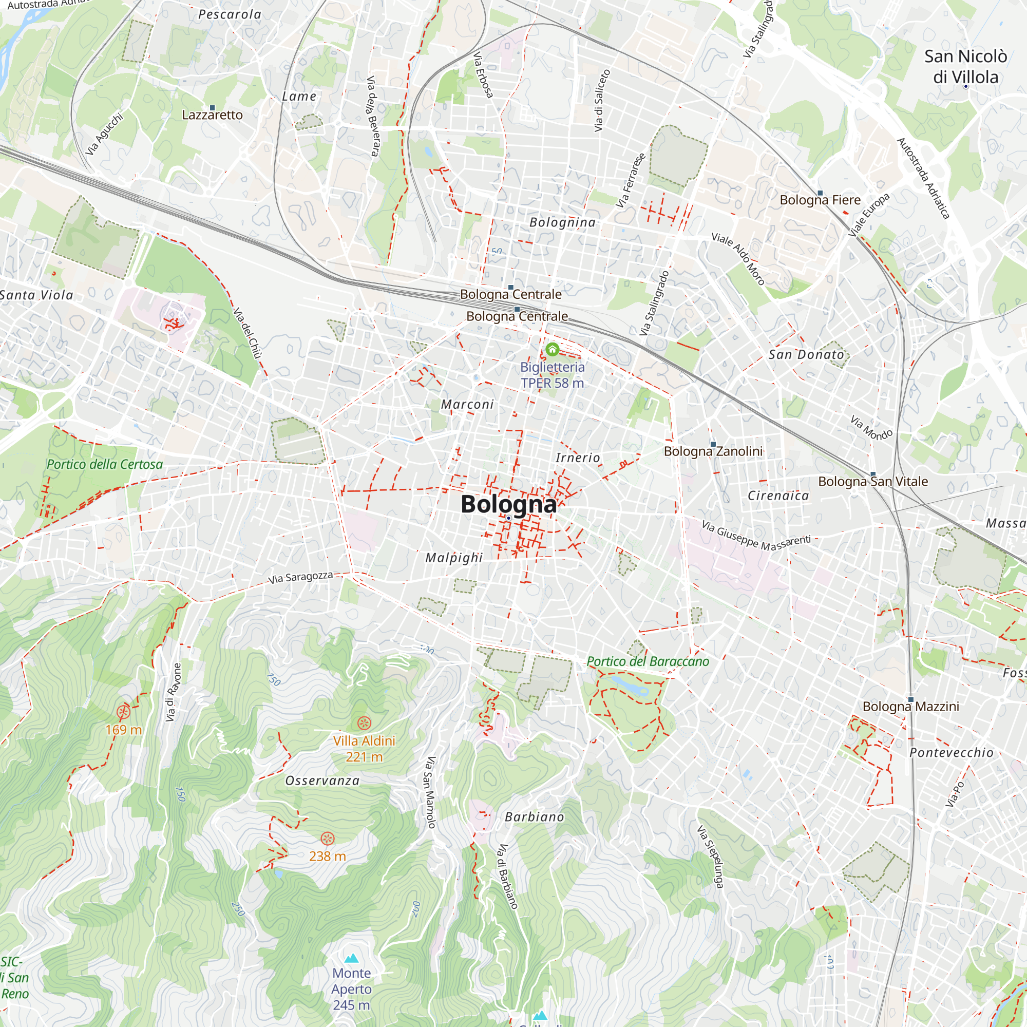 Bologna Welcome map