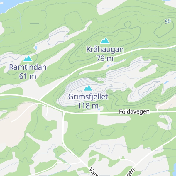 Map of Grimsfjellet