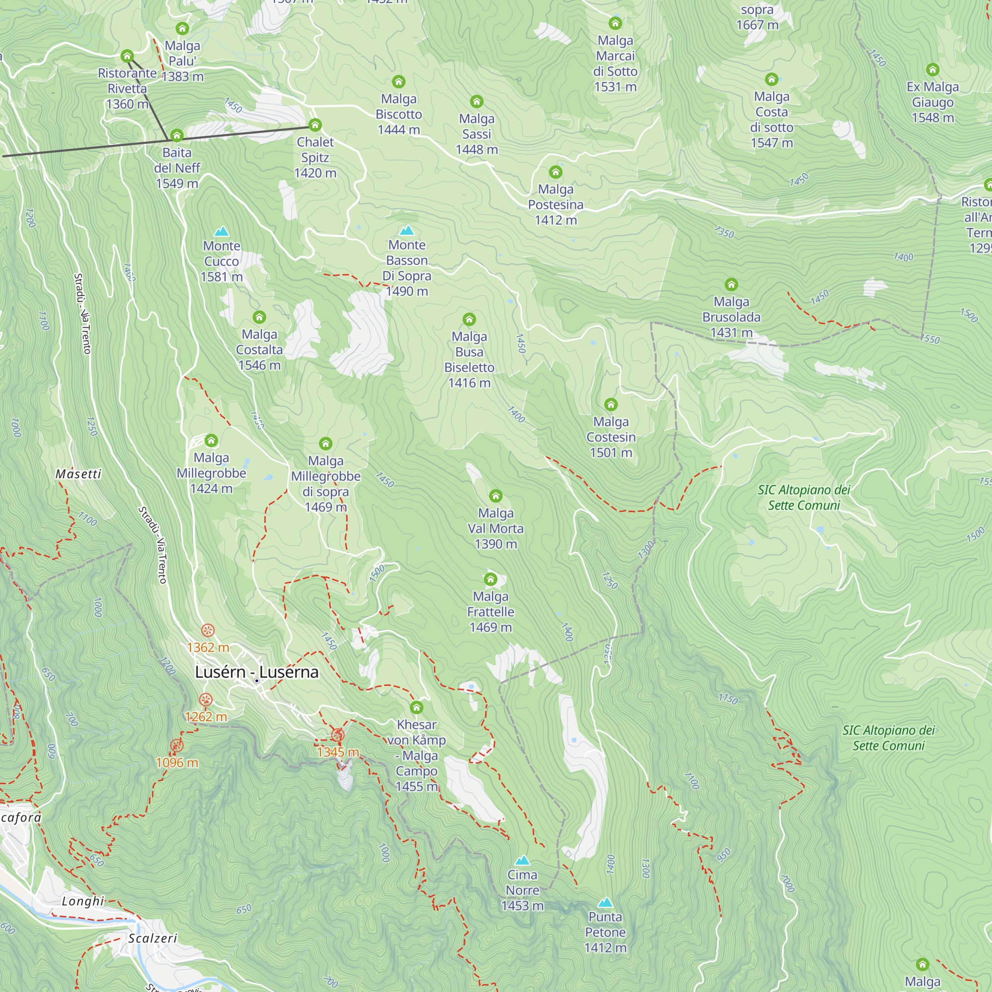 Malga Val Morta map