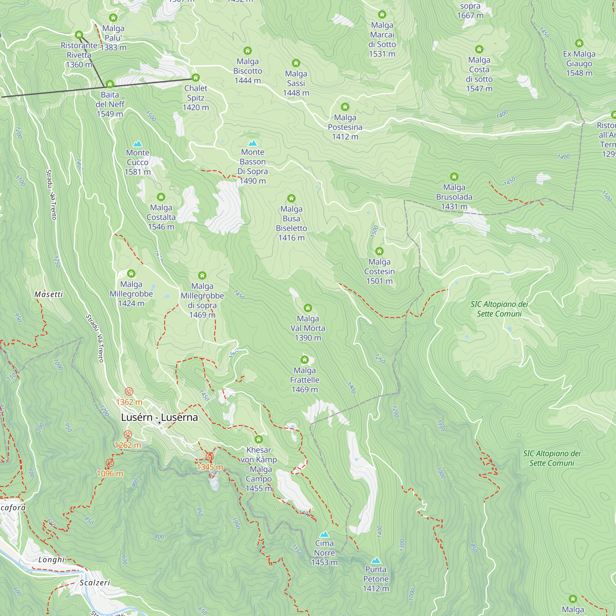 Malga Val Morta map