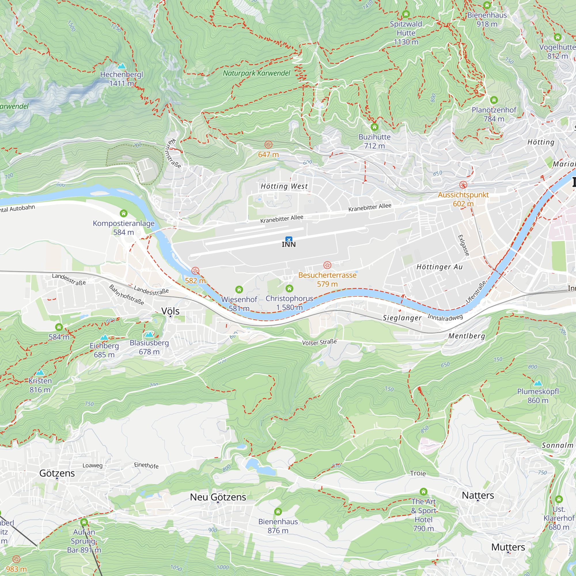 Flugeinsatzstelle Innsbruck map