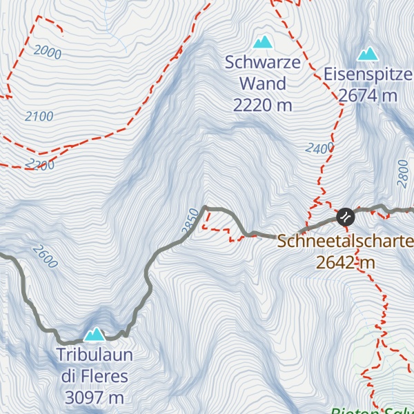 Map of Gschnitzer Tribulaun