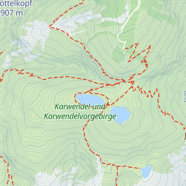Map of Diensthütte Bergwacht Krün