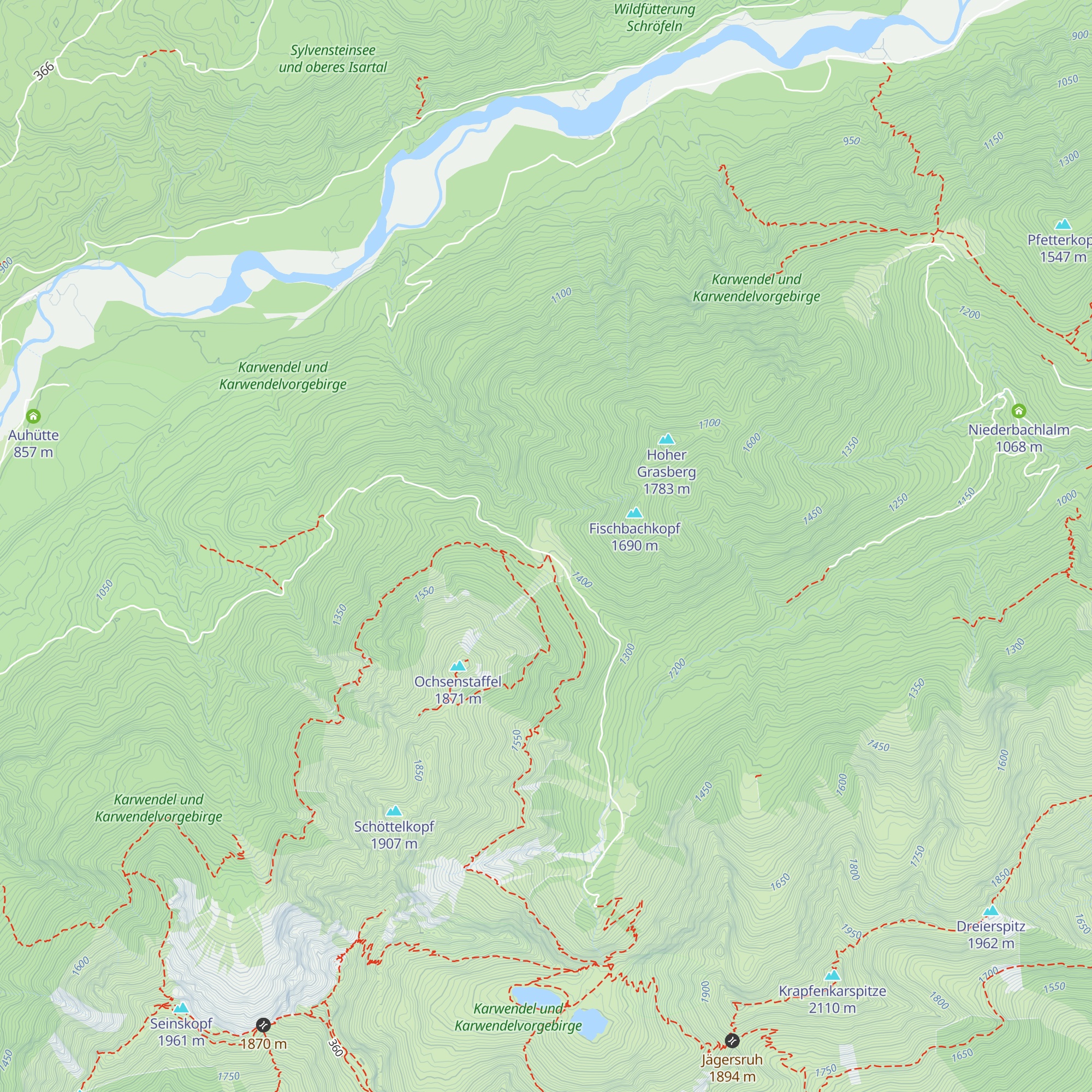 Fischbachalm map
