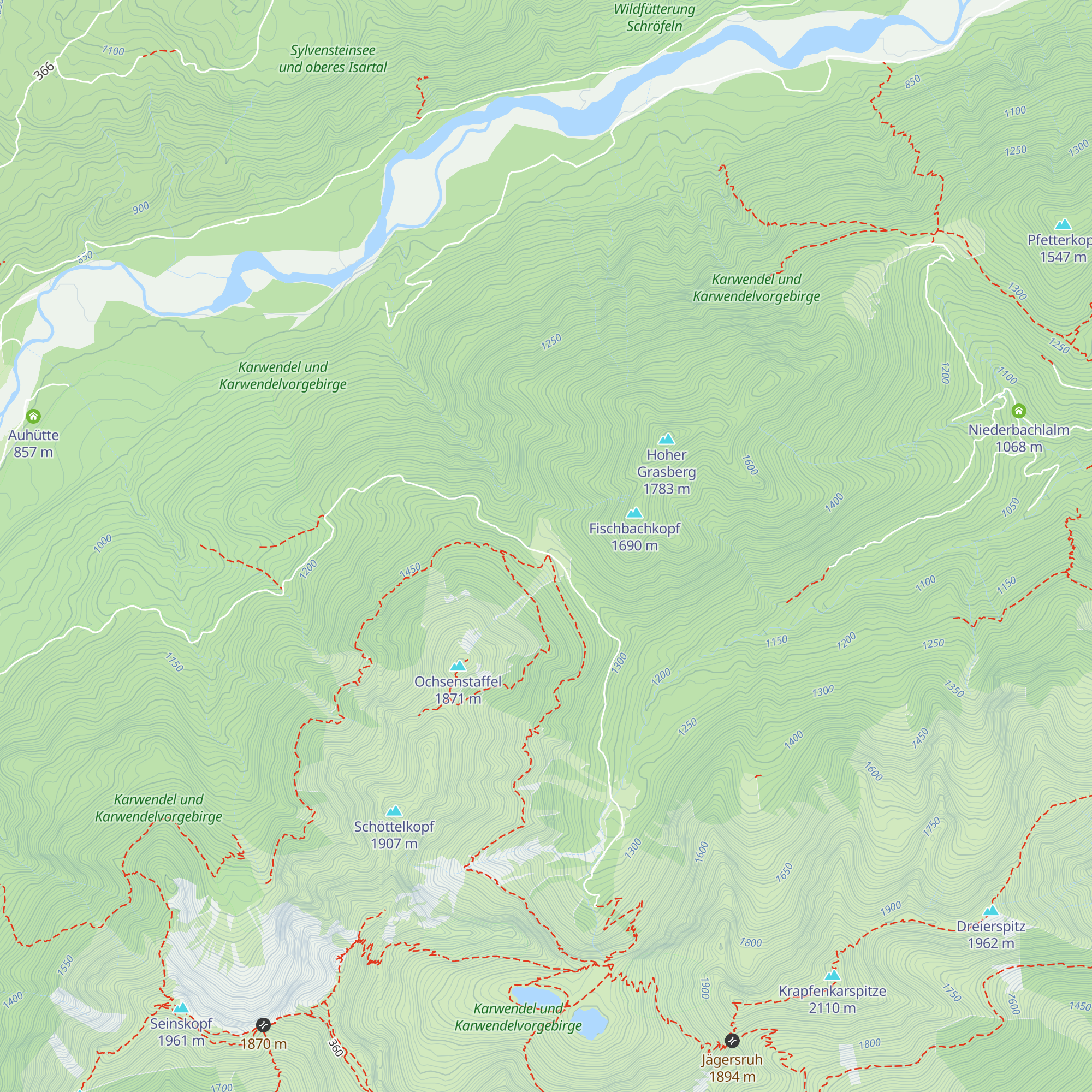 Fischbachalm map