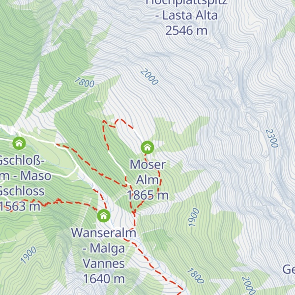 Map of Moser Alm