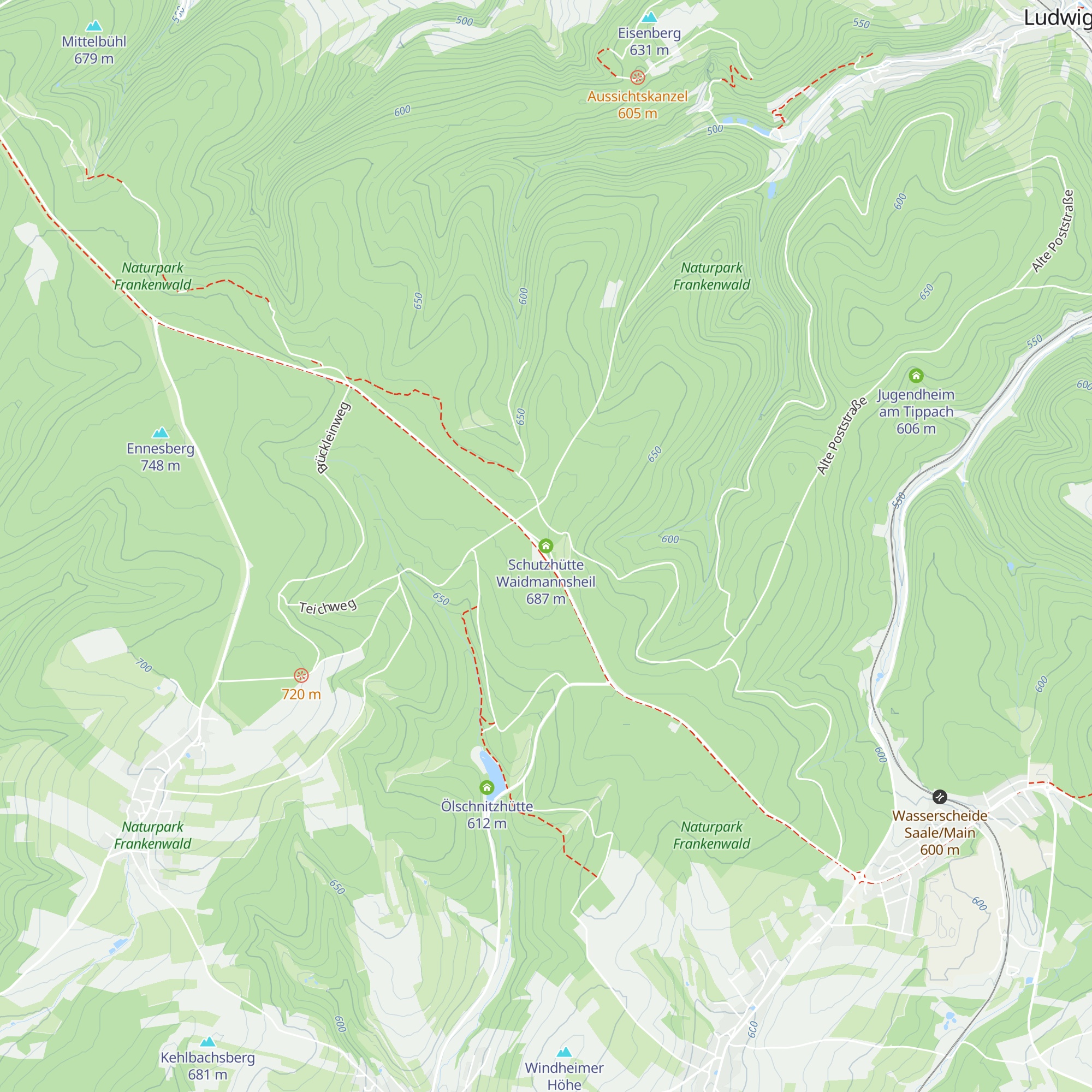 Schutzhütte Waidmannsheil map