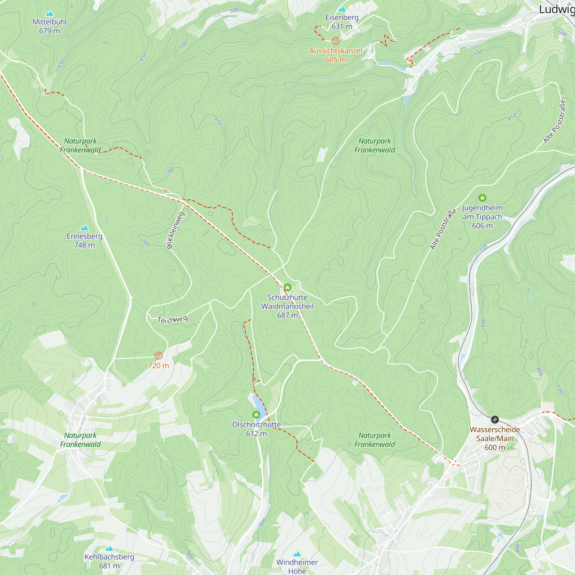 Schutzhütte Waidmannsheil map