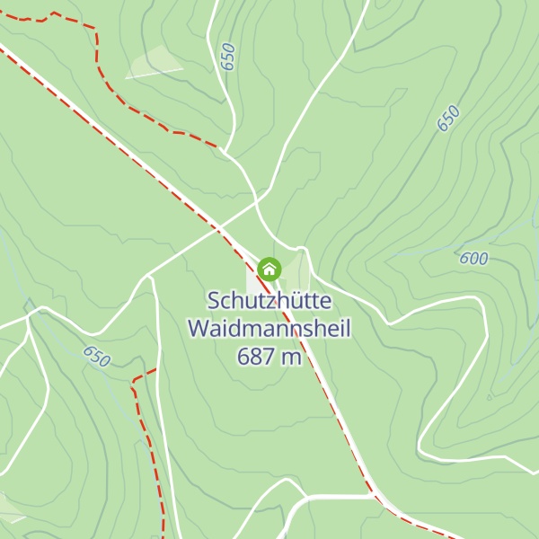 Map of Schutzhütte Waidmannsheil
