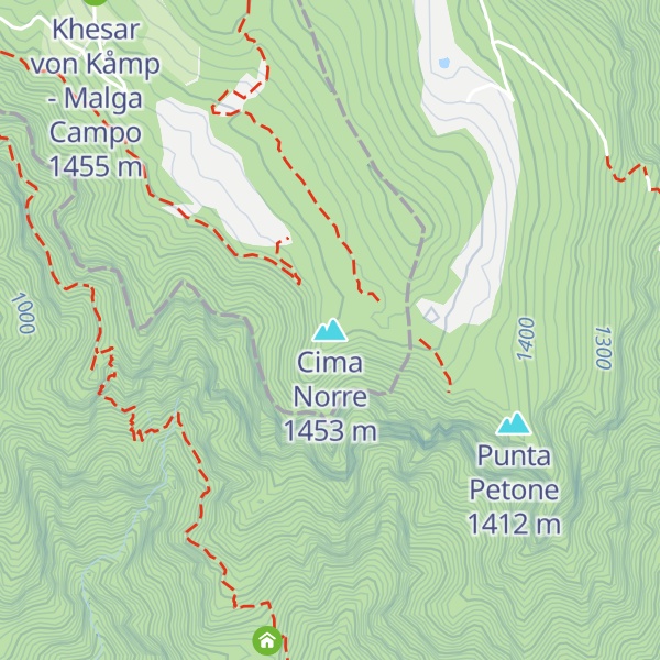 Map of Cima Norre
