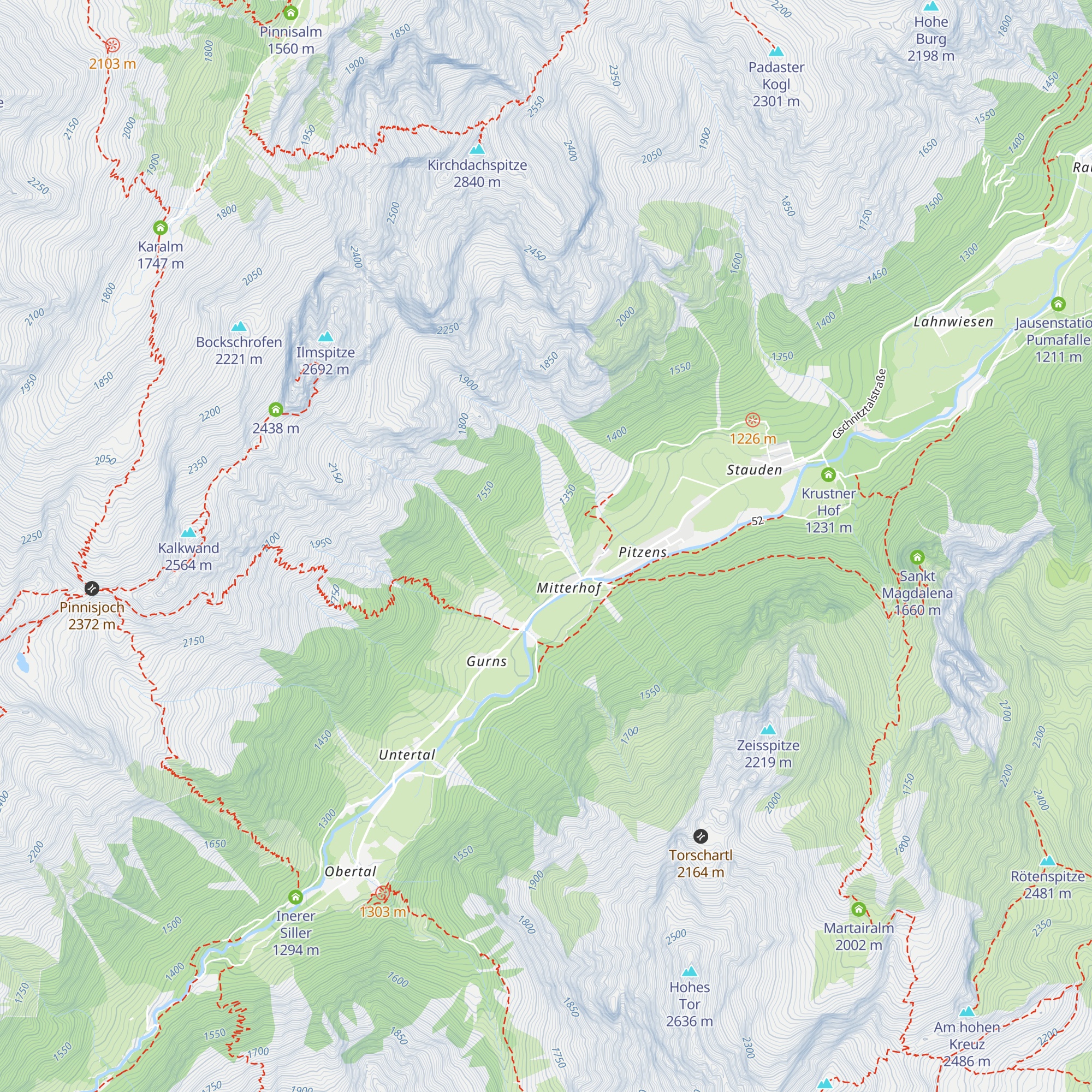 Obertroger map
