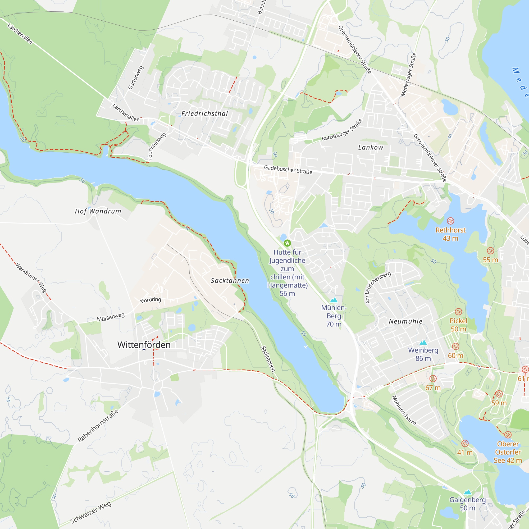 Waldhütte map