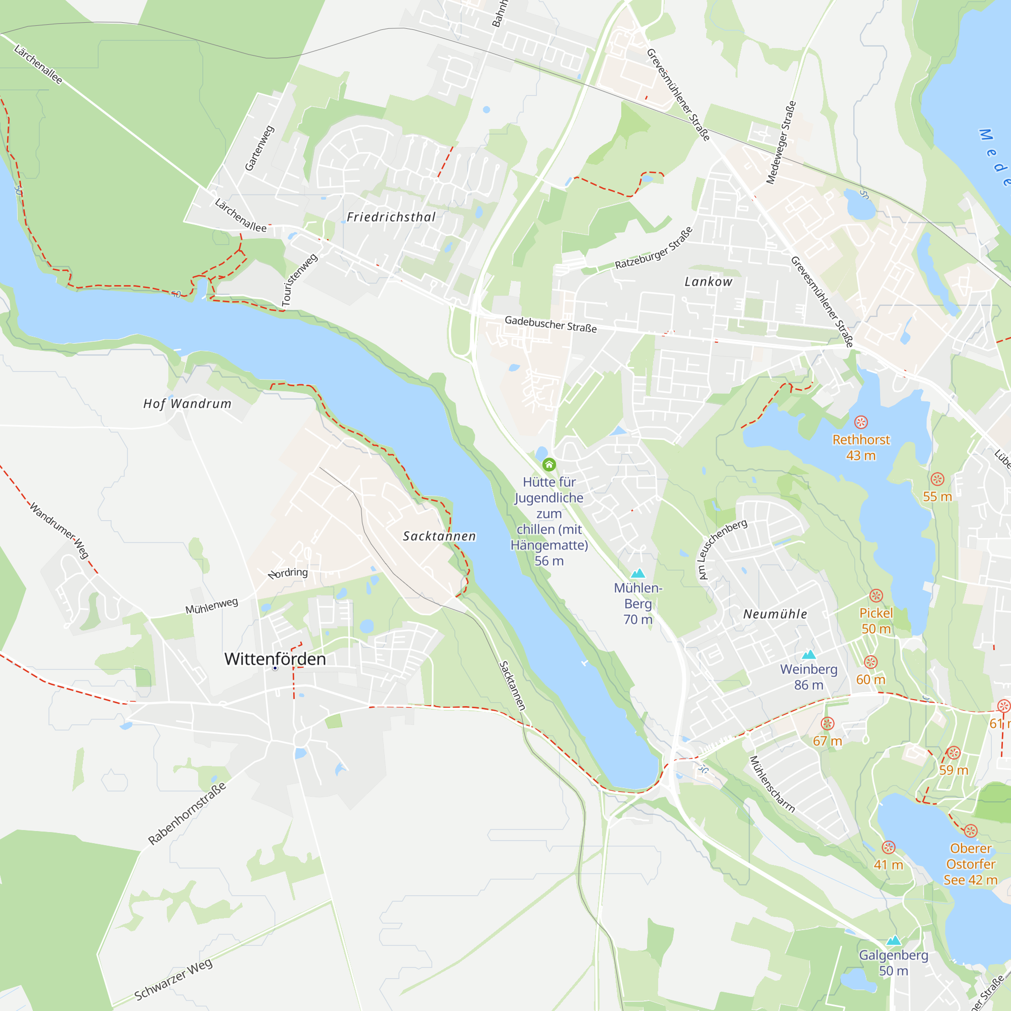 Waldhütte map