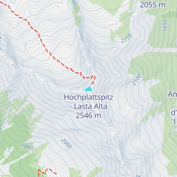 Map of Hochplattspitz - Lasta Alta