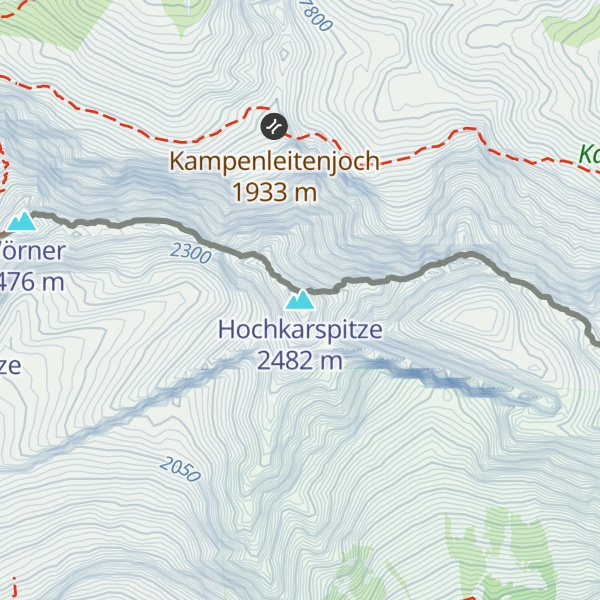 Map of Hochkarspitze