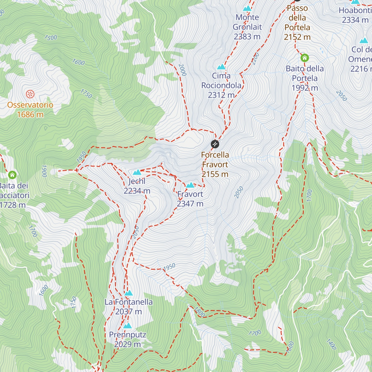 Bivacco dell'Amicizia map