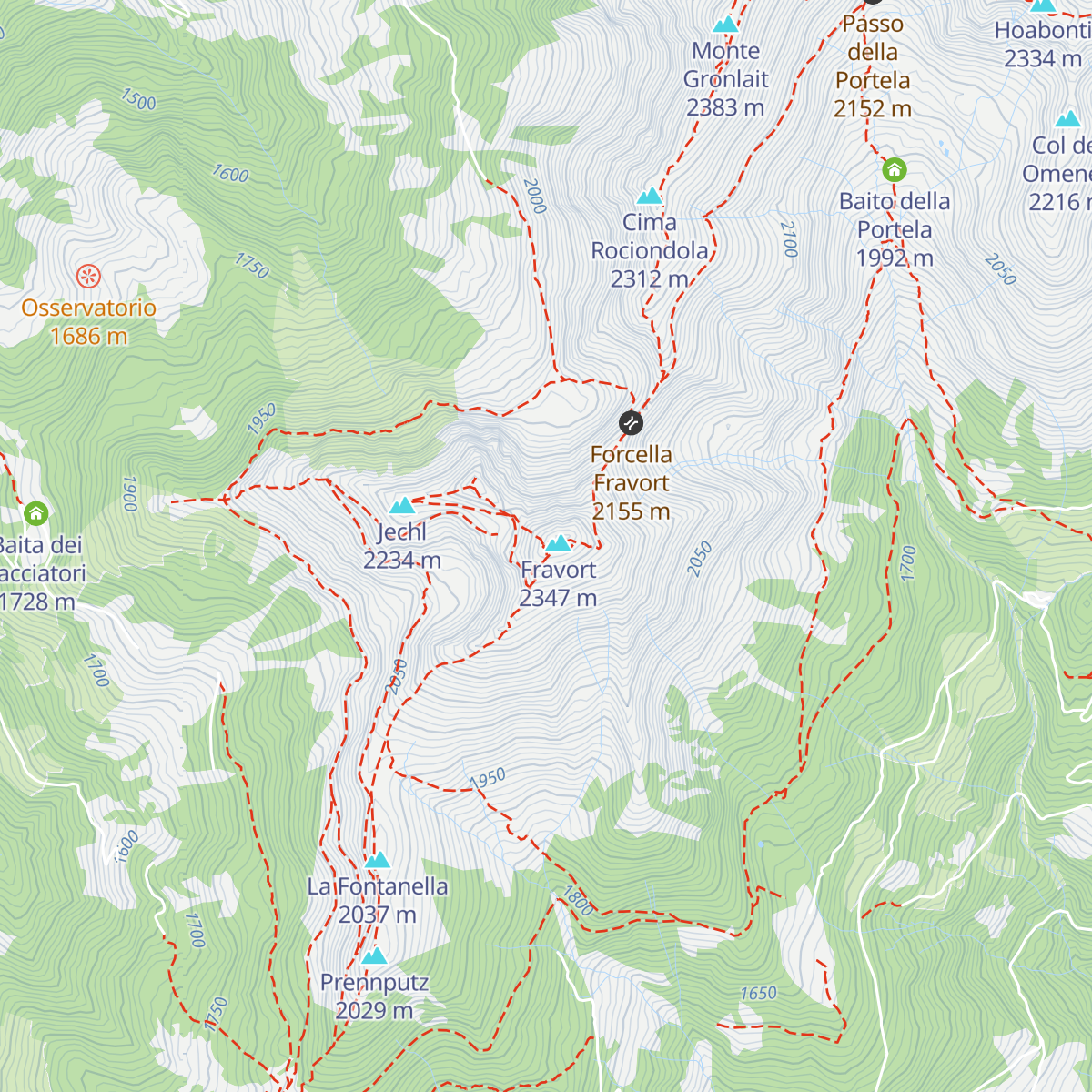 Bivacco dell'Amicizia map