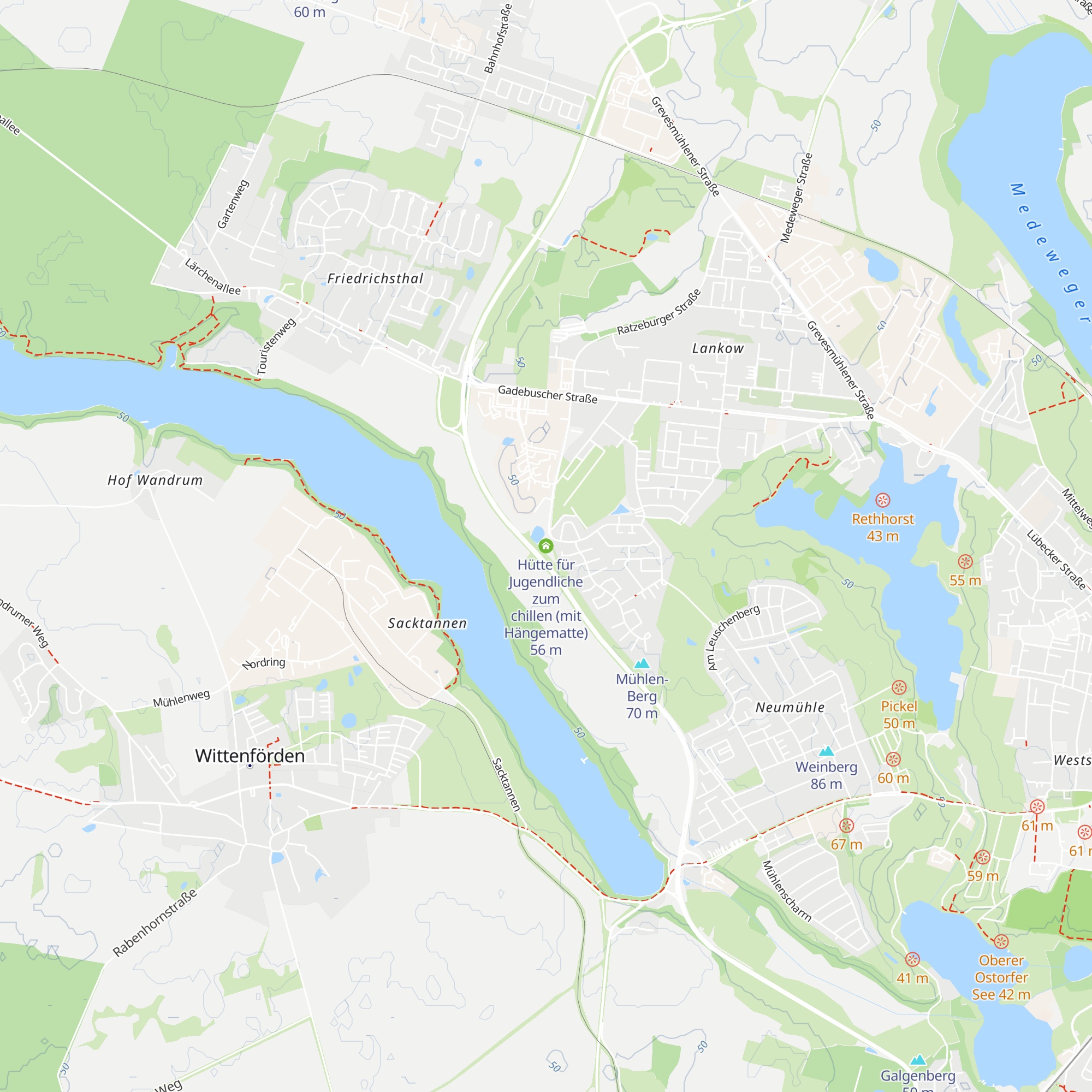 Hütte für Jugendliche zum chillen (mit Hängematte) map