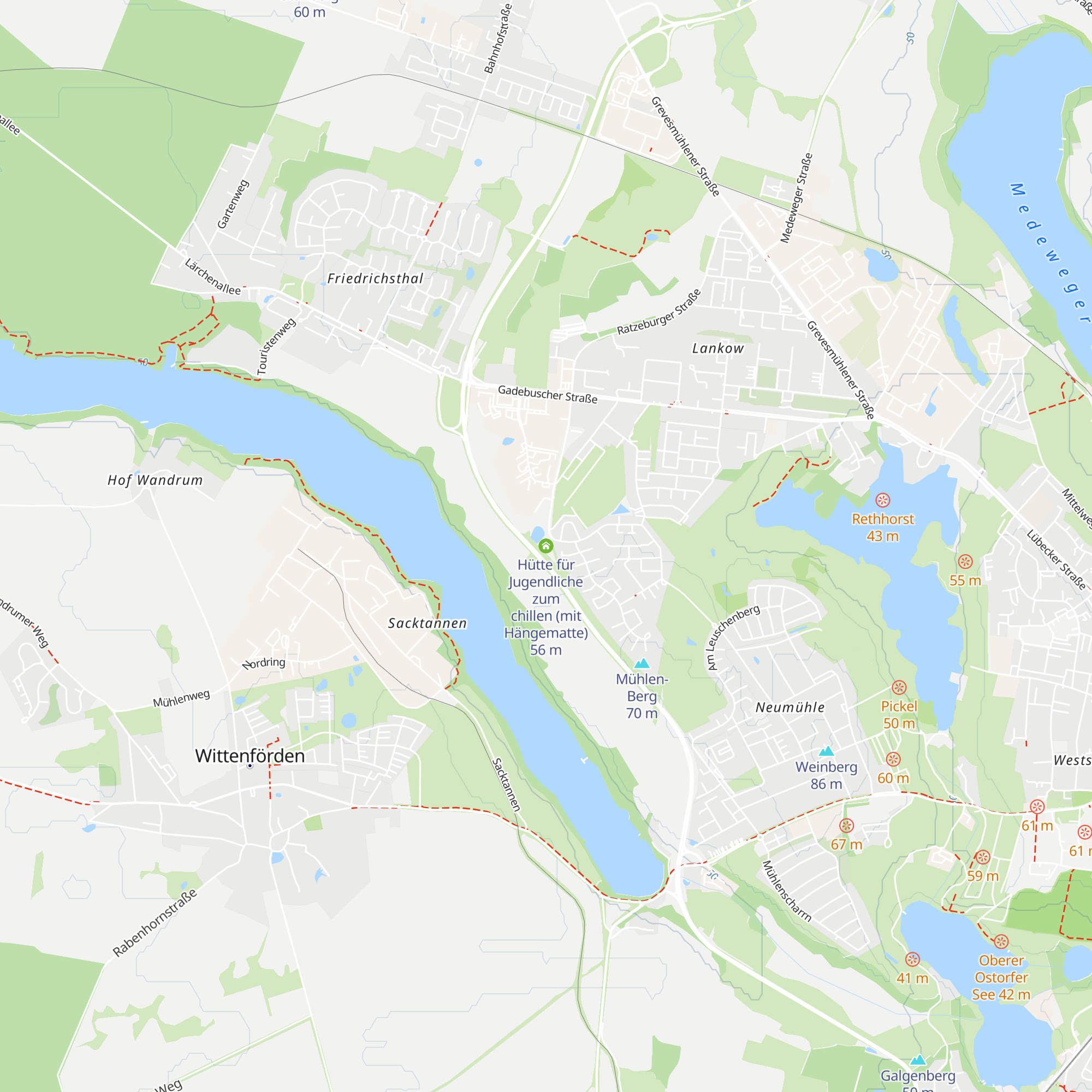 Hütte für Jugendliche zum chillen (mit Hängematte) map