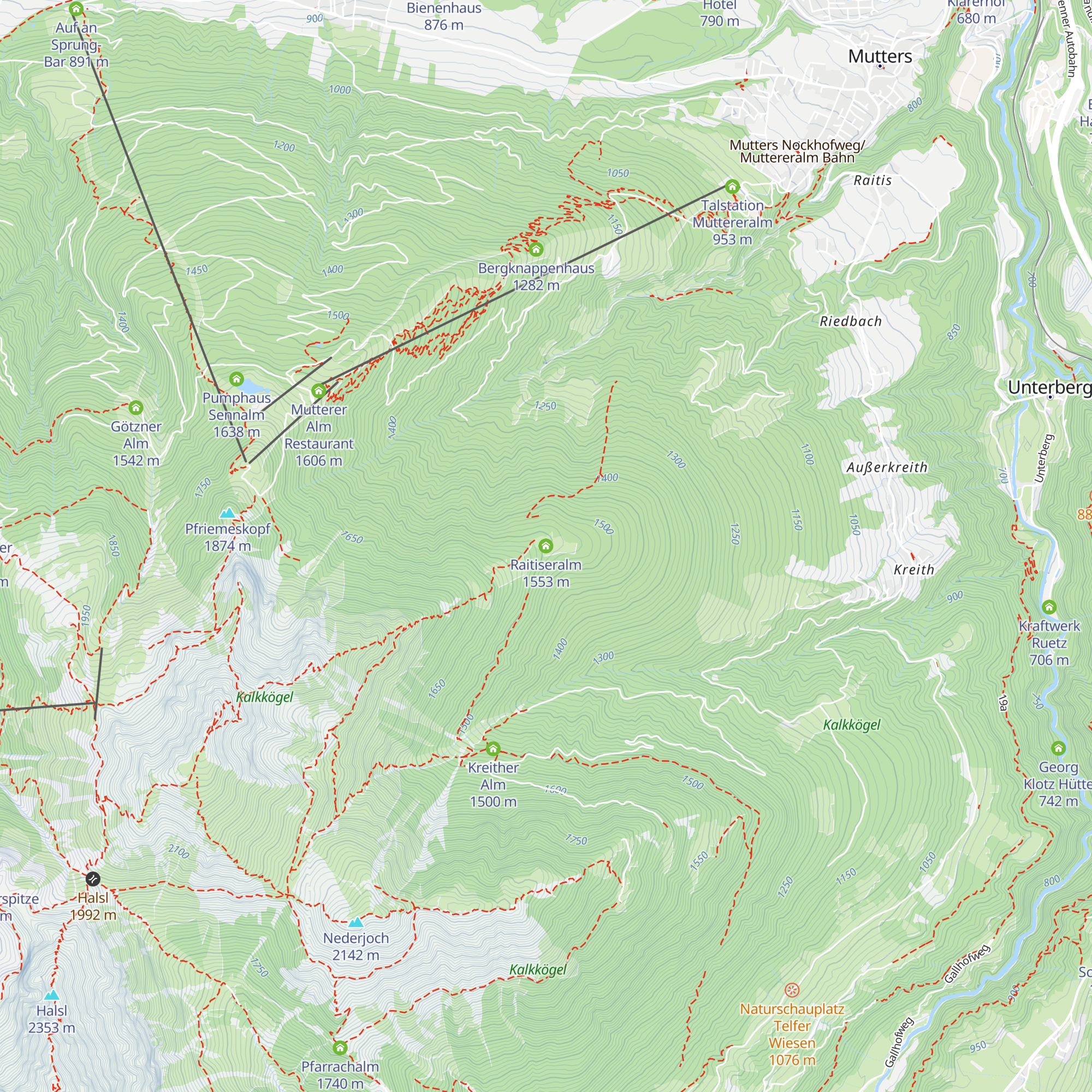 Raitiseralm map