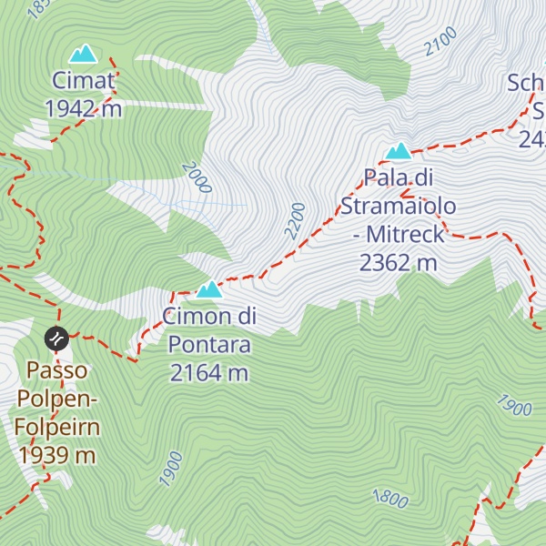 Map of Pala dei Campedei
