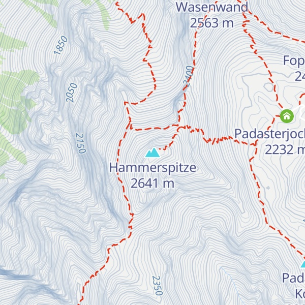 Map of Hammerspitze