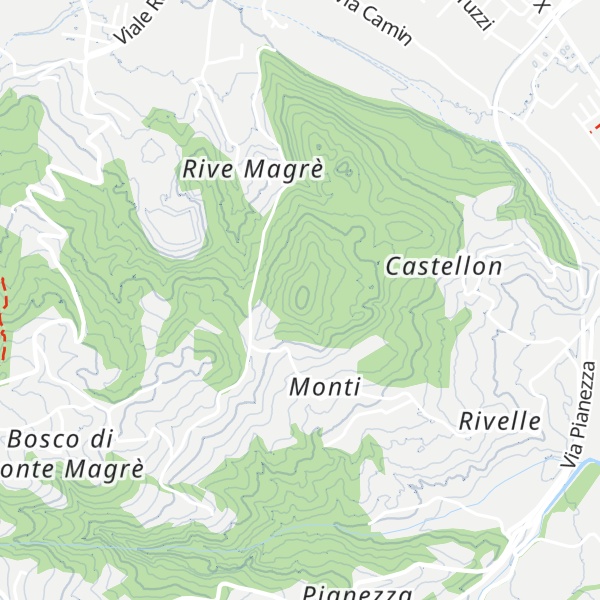 Map of Monte Crocetta