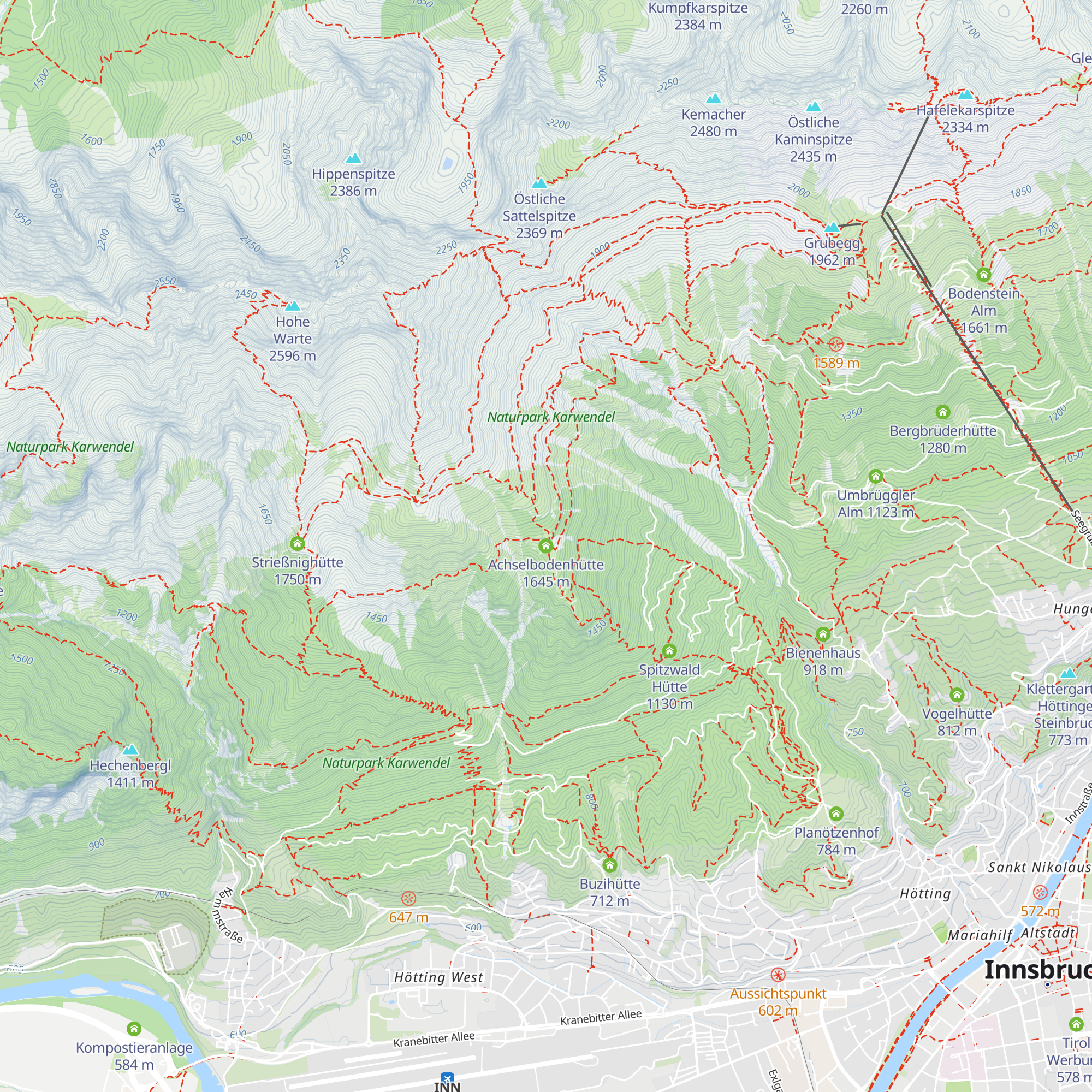 Achselbodenhütte map