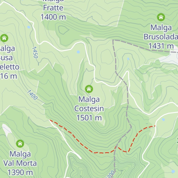 Map of Malga Costesin