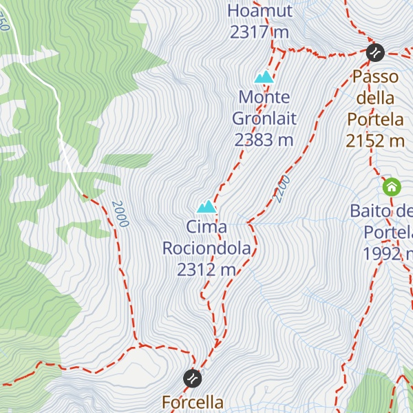 Map of Cima Rociondola