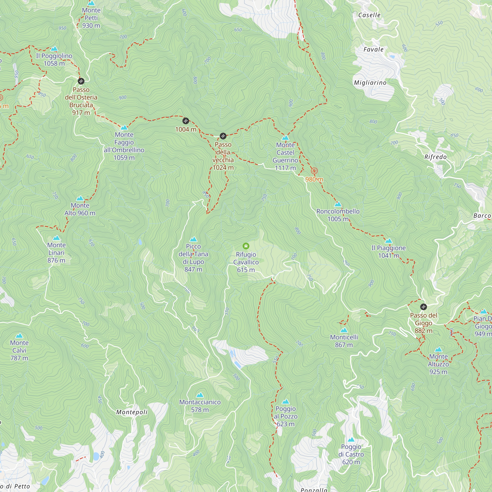 Rifugio Cavallico map